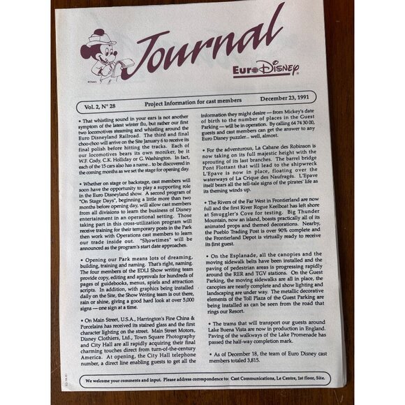 Ultimate Euro Disney Resort Memorabilia Collection Programmes Vintage Souvenirs - Picture 11 of 11